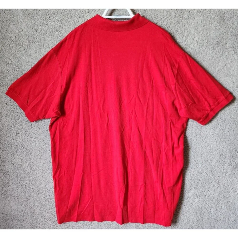 Polo Ralph Lauren Red Short Sleeve Pony Logo Polo Shirt Size 2XLT 100% Cotton‎